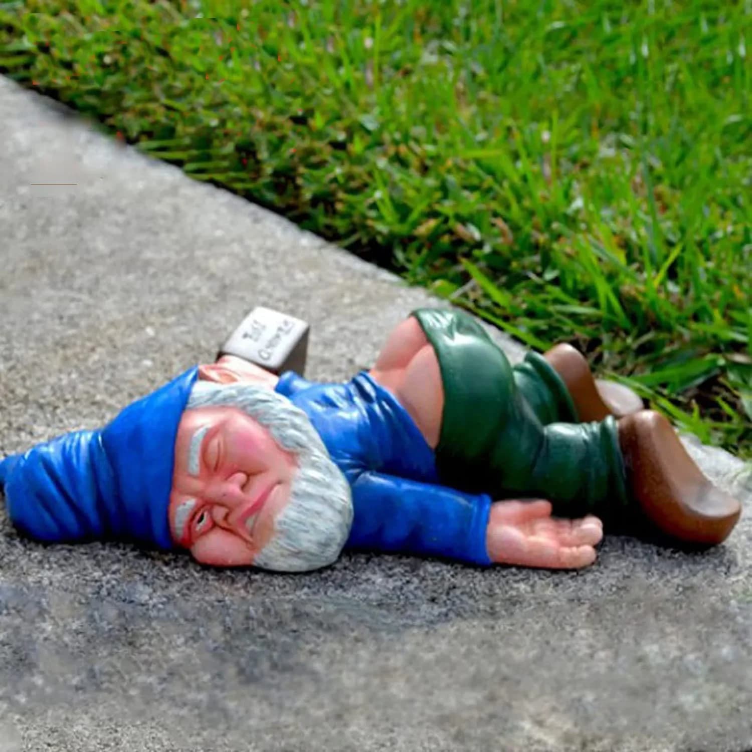 Gnomos de Jardim Bêbados 15cm Estátuas de Resina