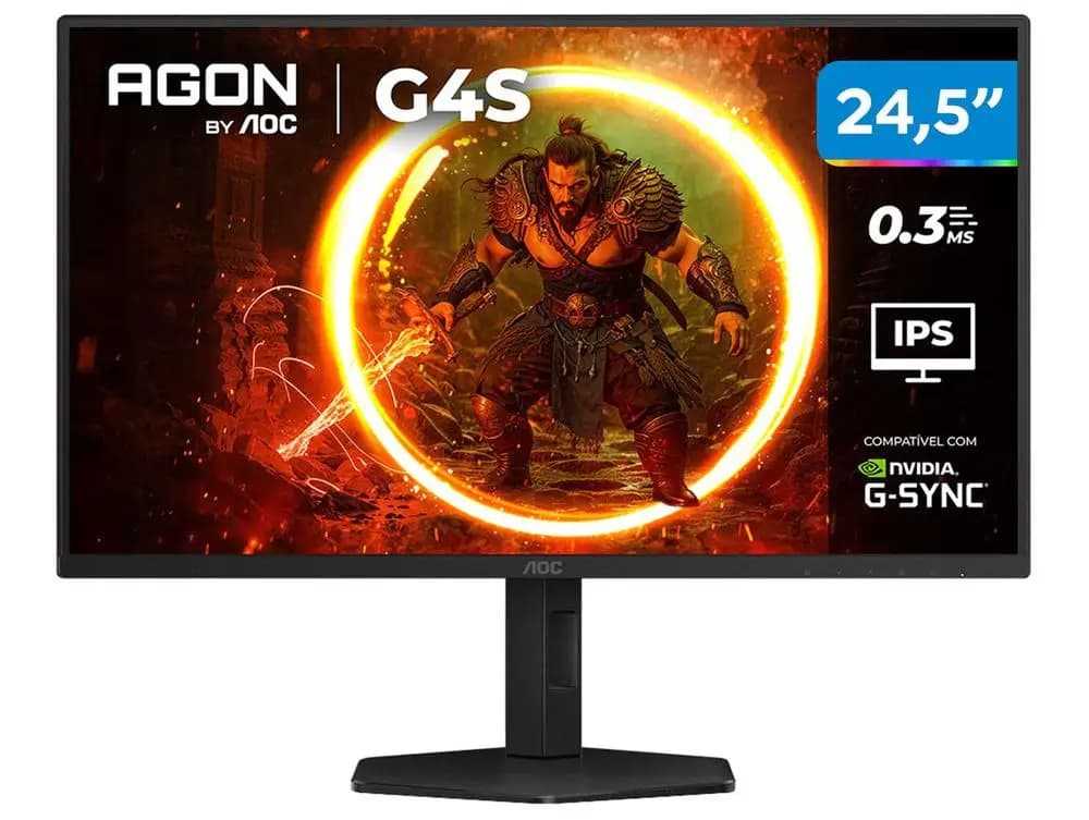 Monitor Gamer AOC Agon G4S 25" 310Hz 0.3ms HDR10 IPS Base Ajustável - 25G4SP
