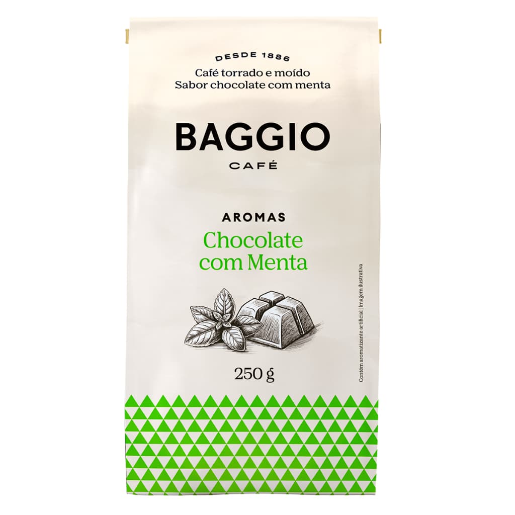 Café Torrado e Moído Baggio Aromas 250g Choc. c Menta