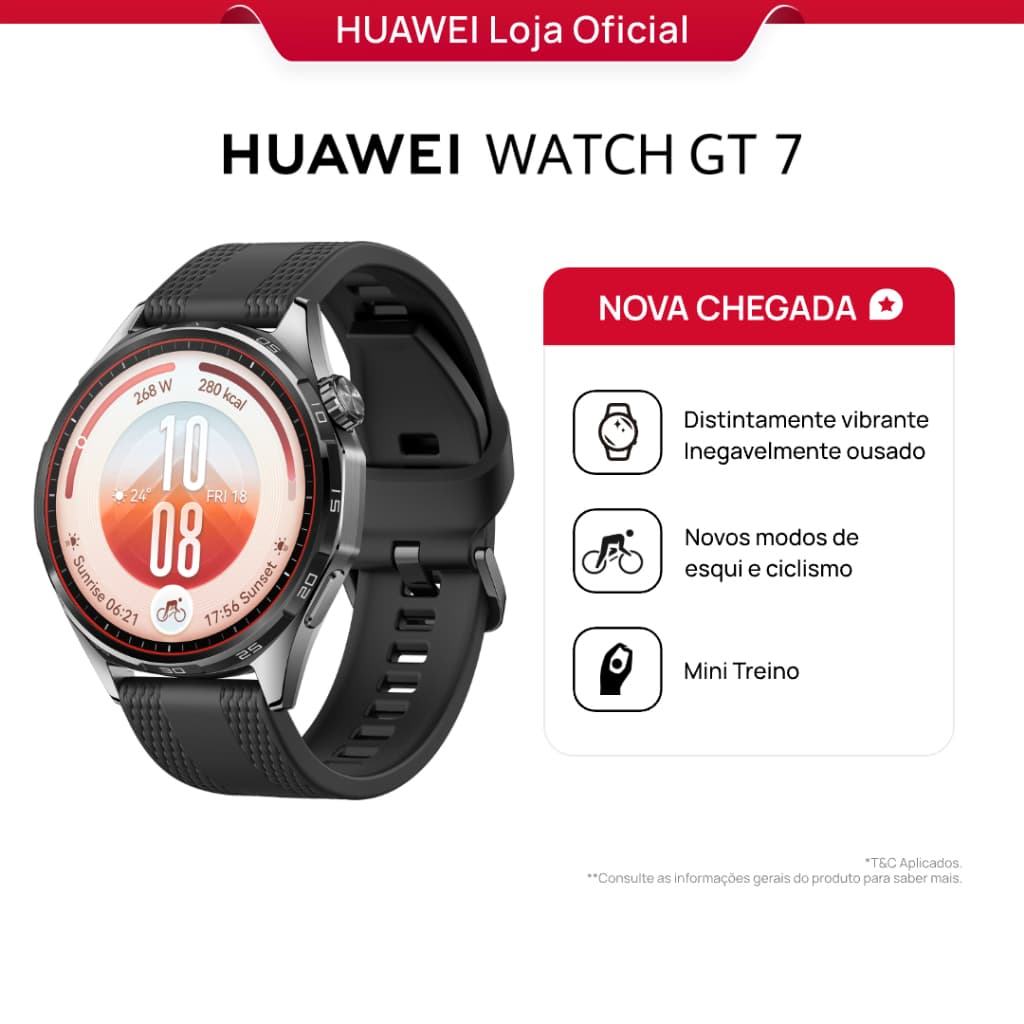 HUAWEI WATCH GT 7 SERIES | 41mm 46mm | Smartwatch Relógio | GPS Integrado | AMOLED 1,47" | 5 ATM + IP69