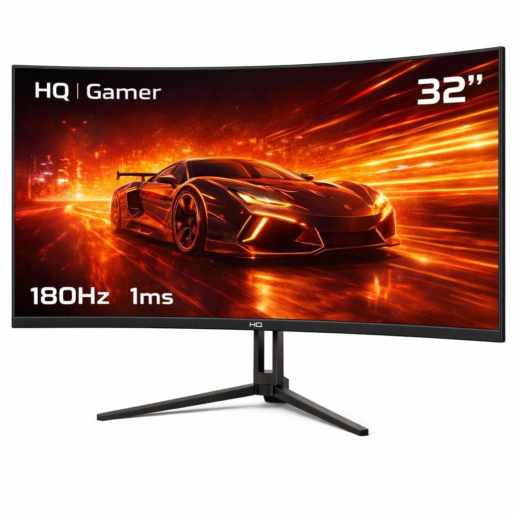 Monitor Gamer HQ Ultra 32" Curvo 1ms 180Hz Quad HD (QHD) - 2560x1440 AMD FreeSync HD