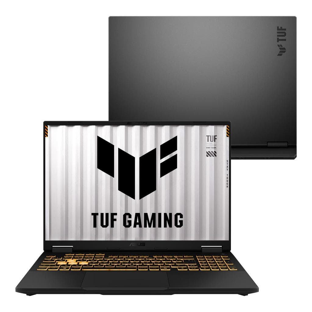 Notebook Gamer ASUS TUF Gaming F16 – Intel® Core™ i5 14450HX, RTX 5060, 16GB RAM, SSD 512GB, 16″ FHD+ IPS 165Hz 100% sRGB, Dolby Atmos, Linux, Jaeger Gray – FX608JMR-RV298