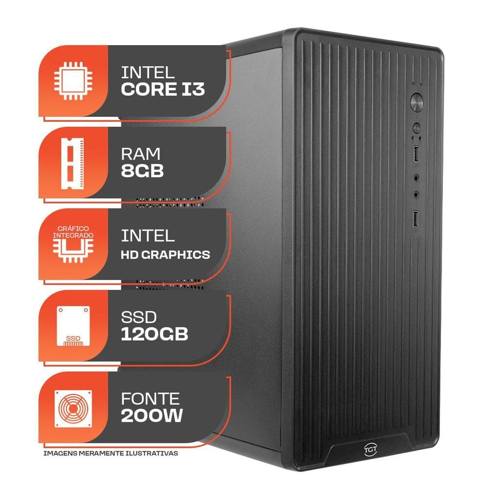 Pc Home Essential S Intel Core I3 8gb De Ram Ssd 120gb