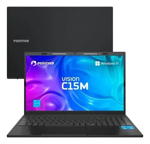 Notebook Positivo Vision C15m Intel Celeron N4500 Windows 11 Home 4gb Ram 128gb Emmc Tela 15" Full Hd Ips Antirreflexo - Minitela E Tecla Copilot - Ci