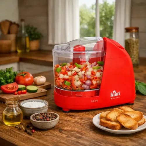 Mini Processador 500ml Kian 120w Vermelho