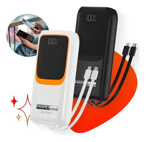 Power Bank Turbo Portátil 20000mah 22.5w Hardline Preto