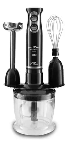 Mixer Britânia 3 Em 1 500w Bmx400p Preto 110v