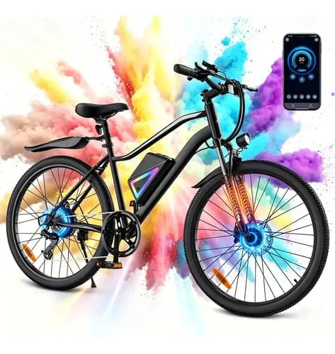 Bicicleta Elétrica Xroymexroy EB3 26" 750W com Bateria 36V Autonomia 40km Suspensão Dianteira Shimano 7 Marchas e A