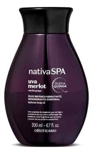 O Boticario Nativa Spa Oleo Corporal Uva Merlot 200ml