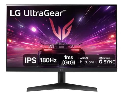 Monitor Gamer LG UltraGear 24″ Full HD, IPS, 180Hz, 1ms, DisplayPort e HDMI, NVIDIA G-SYNC , AMD FreeSync, HDR10, sRGB 99% – 24GS60F-B