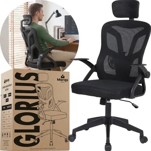 Cadeira De Escritorio Ergonomica Nr17 Glorious Marqs Home Giratoria 180kg
