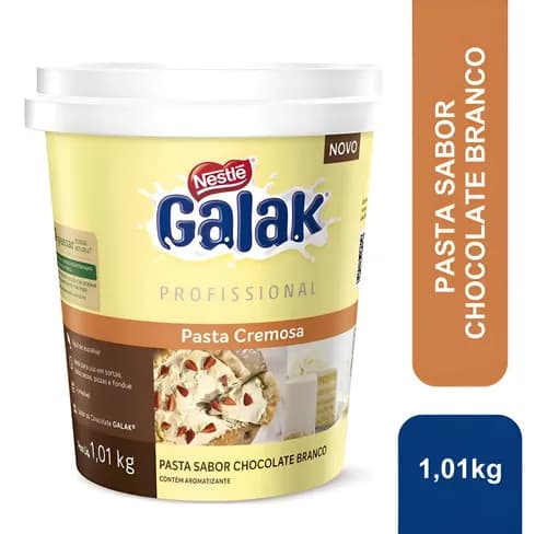 Recheio de chocolate Branco Nestlé Galak Profissional 1.01kg