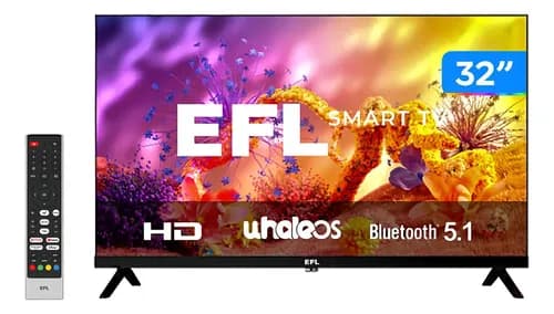 Smart TV Efl De 32 Polegadas HD Com Wi-Fi E Bluetooth