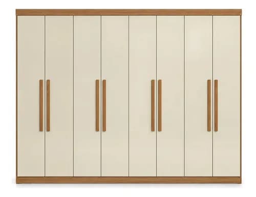 Guarda-Roupa Paris 8 Portas 200x237x47cm Cinamomo Off White
