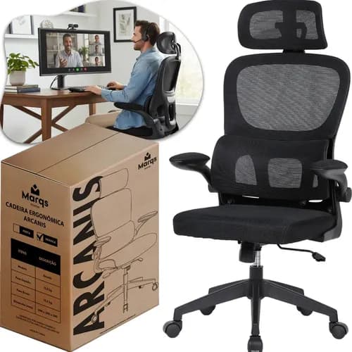 Cadeira Escritório Presidente Ergonômica - Marqs Home