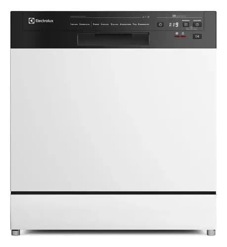 Lava-louça Electrolux 8 Serviços Branca Lava E Seca 50′ Express 30’ Branca LB08 / LS08E