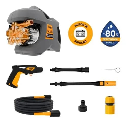 Lavadora de Alta Pressão WAP WL 4200 5 Pistões 2200w 1305psi 510lh Com Jato Regulável e Motor de Indução