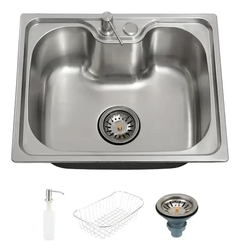 Cuba Gourmet Para Cozinha Aço Inox 201 50x40cm Nawa Prata