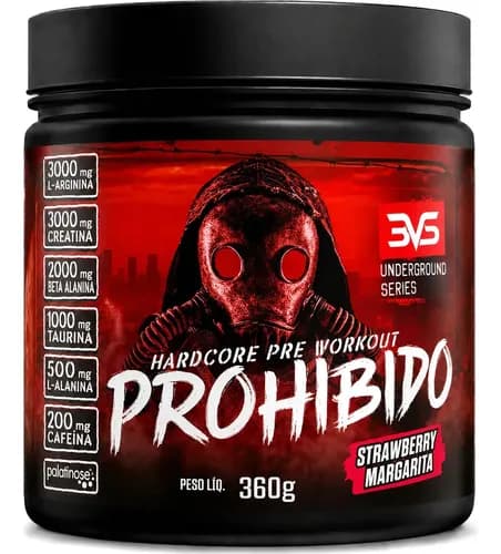 Prohibido Pré Treino 360g Strawberry Margarita