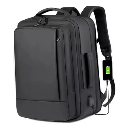Mochila jiesipote-9242 À Prova D'água Reforçada Expansível Cor Preto