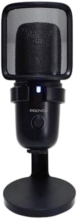 Microfone XP-500 Polyvox Usb Estudio Gravação Profissional com Suporte e Filtro