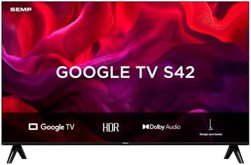 Smart TV Semp 50 Polegadas LED Full HD S42 Wi-Fi Bluetooth Google TV HDR10 Dolby Audio 50S42
