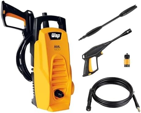WAP Lavadora de Alta Pressão ÁGIL 1800, Portátil, 300L/h, com Jato em Leque e Concentrado, 1300psi 1400W 220V