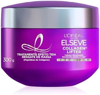 Máscara de Tratamento Elseve L'Oréal Paris Colágeno Encorpador 300g | Fórmula reconstrutora, efeito teia, reposição de massa, fios mais densos, macios e luminosos desde o primeiro uso