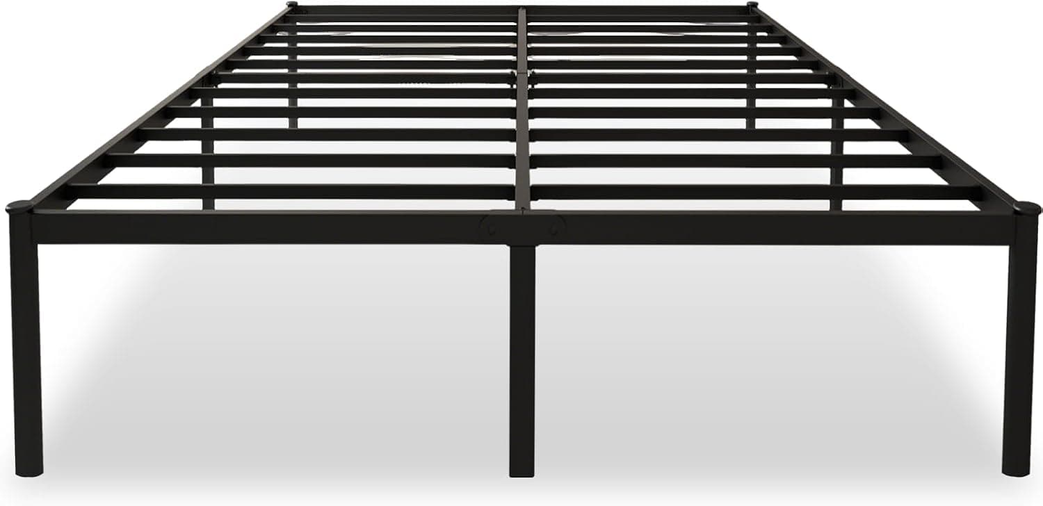 Cama De Casal 138x188cm, Estrutura Metálica Preta
