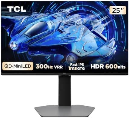 Monitor Gamer TCL 25 Polegadas QD-Mini LED Full HD G64 300Hz 1ms (GtG) Freesync HDR 600 nits 25G64