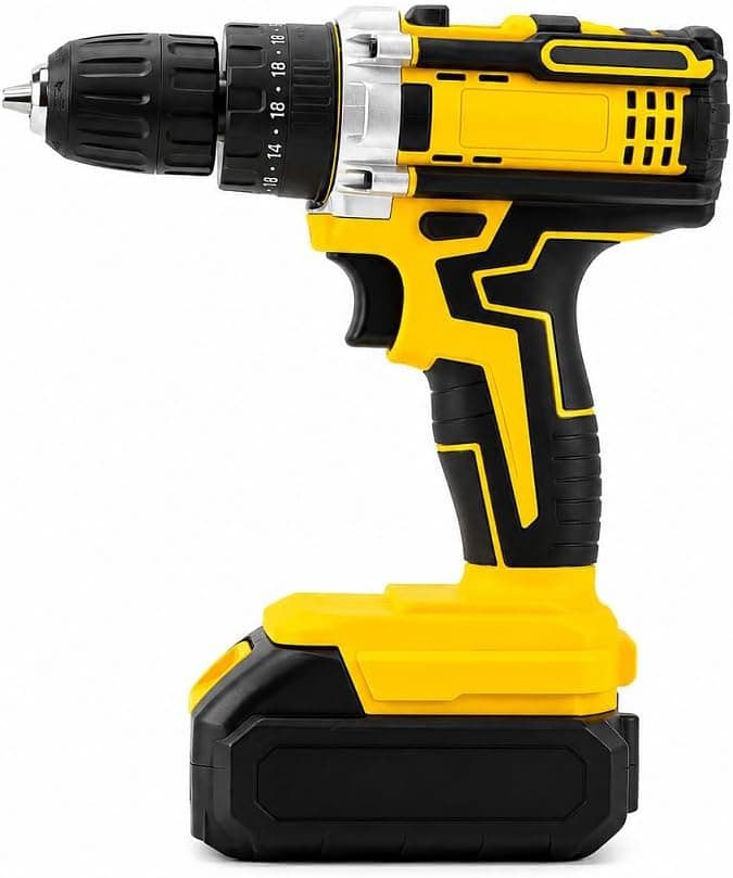 Parafusadeira Furadeira a Bateria 21V com Empunhadura Emborrachada, Bateria Recarregável e Carregador Bivolt