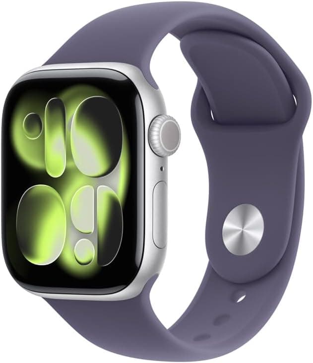Apple Watch Series 11 GPS Caixa em alumínio prateado de 42 mm com Bracelete desportiva roxo névoa - PM