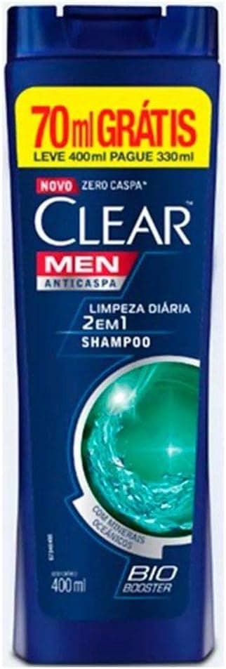 Clear Men Shampoo Anticaspa 2 em 1 Limpeza Diária 400ml