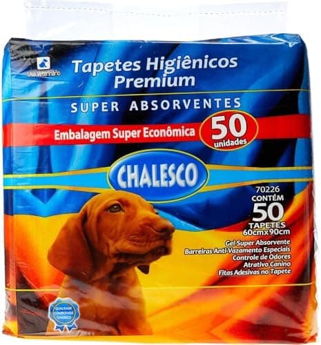 Chalesco Tapete Higiênico Premium para Cães 90 x 60 cm 50 Unidades