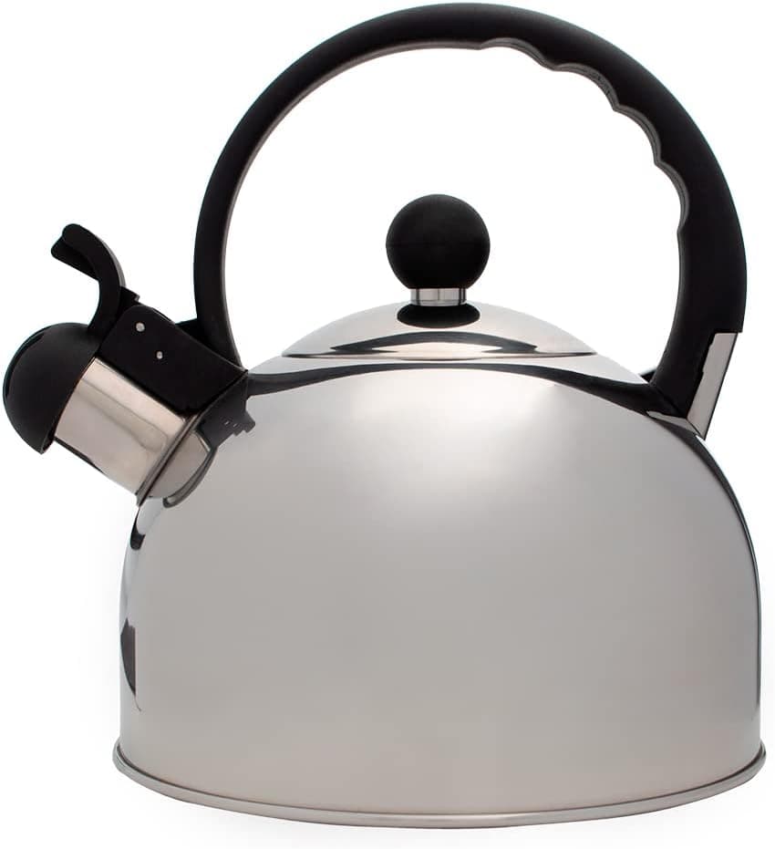 Mimo Style Chaleira Com Assobio De Alerta, Alça E Tampa Flip-up, Capacidade Para 2 Litros E Acabamento Espelhado, Produzida Em Aço Inox Resistente E