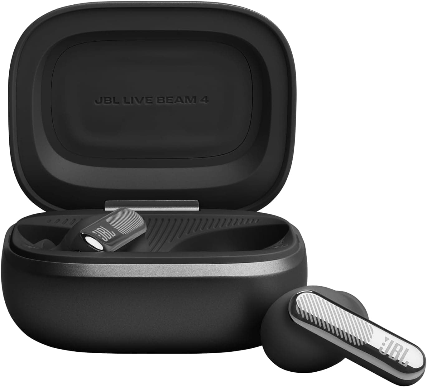 JBL Live Beam 4 Fone TWS com Cancelamento Adaptativo Preto | Bluetooth Hi-Res Audio ANC Adaptativo 2.0 Estojo com Tel