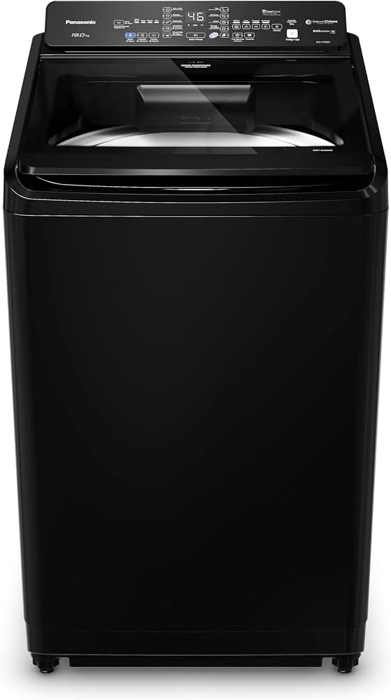 Máquina de lavar Intuitive+ Panasonic 19kg Lavagem Eficiente SmartSense Sistema Ciclone Ciclo Pet Preta - NA-F190G1BA 127V