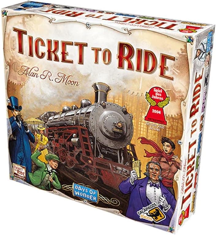 Asmodee, Ticket to Ride, Jogo de Tabuleiro para Família, 2 a 5 jogadores, Idade 8+, Partidas de até 30 minutos