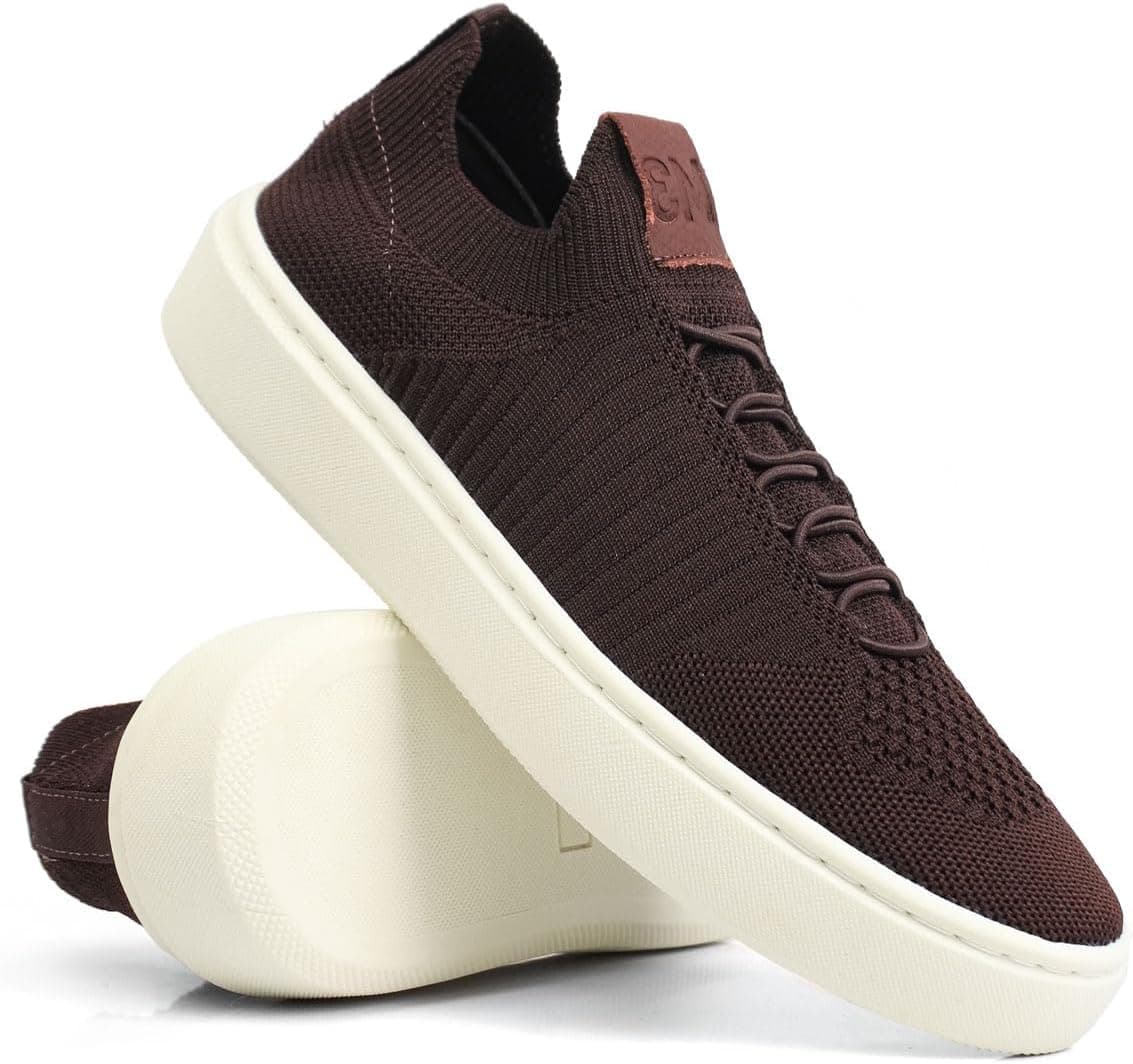 Tênis Knit Masculino Slip Casual Moderno Elegante e Confortável