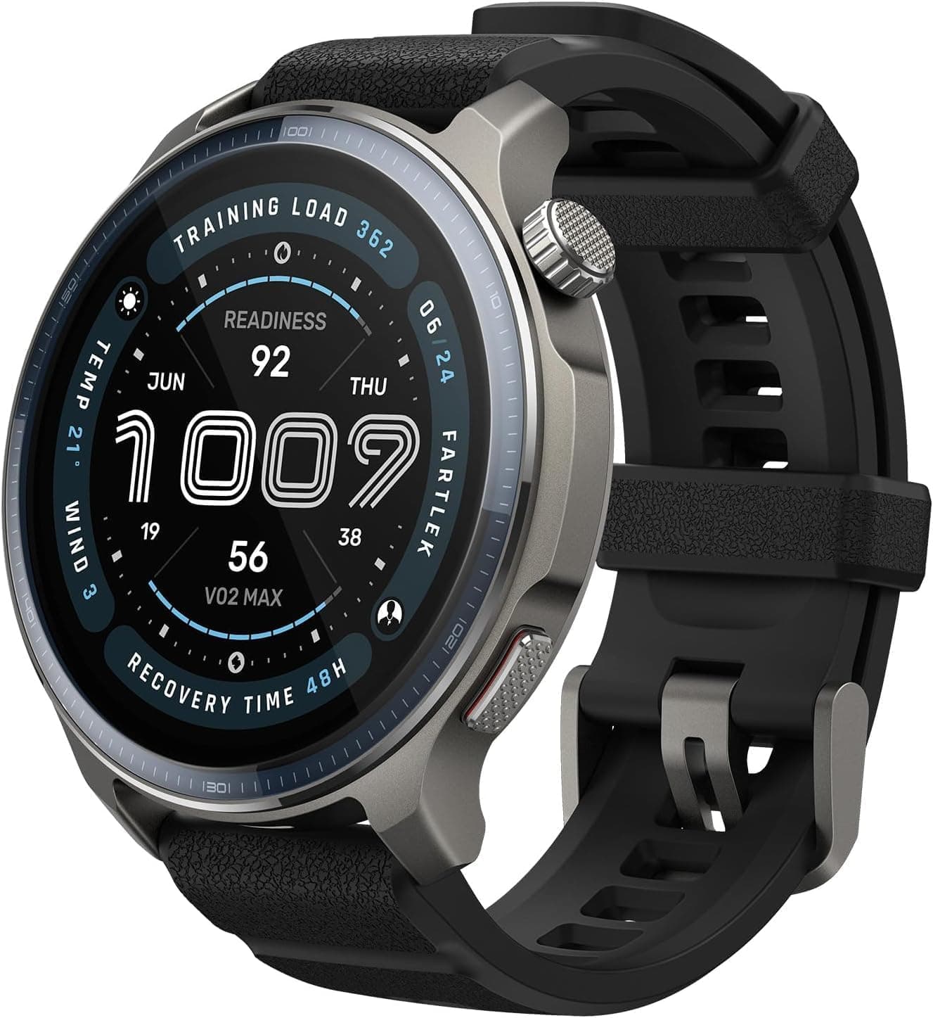 Amazfit Smartwatch Balance 2 Original 47mm AMOLED Display de Vidro Safira Mapas Offline GPS Dual Band 21 Dias de Auto