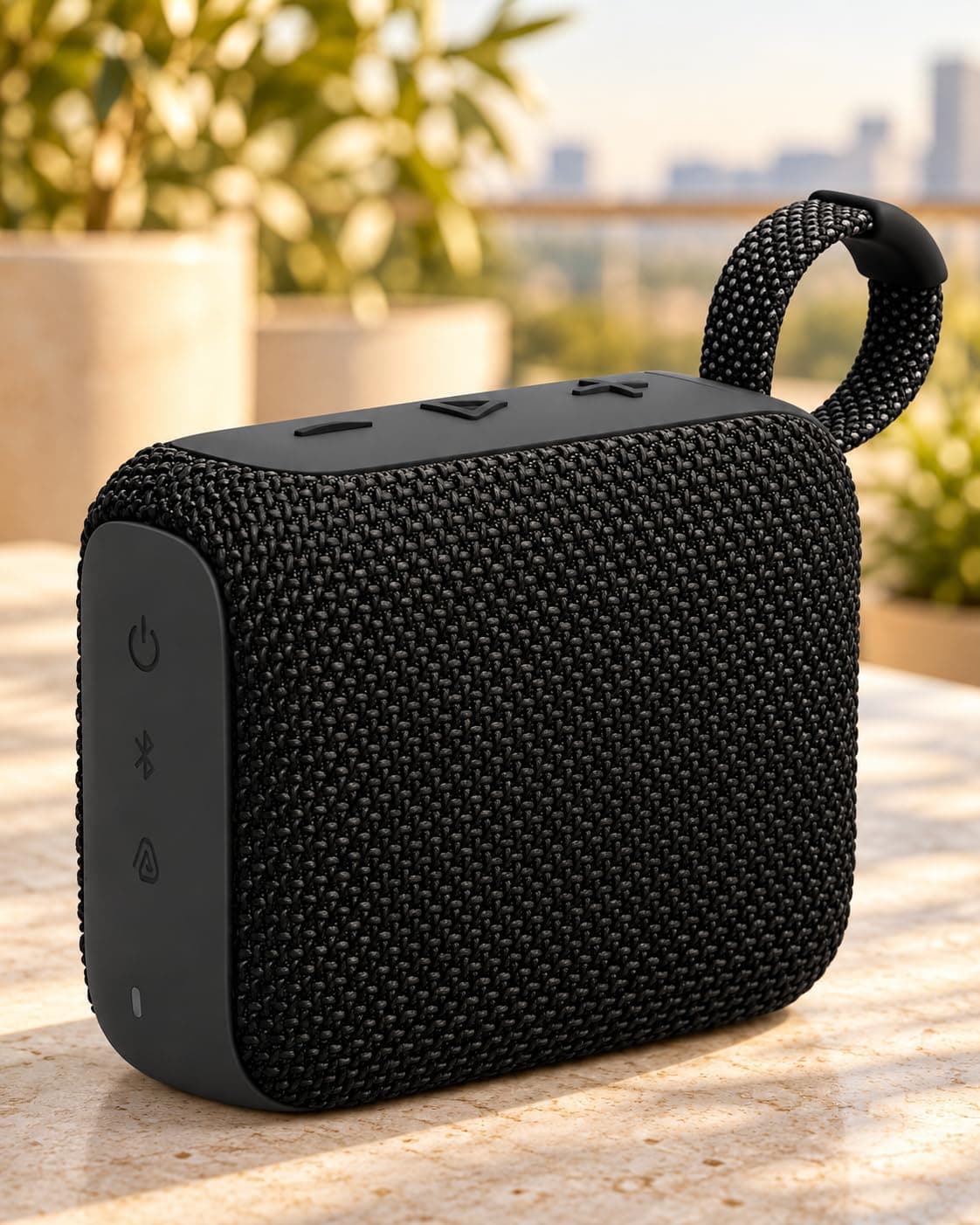 Caixa de Som Portátil GO 5W, Caixa de Som Bluetooth, Conexão USB, Cartão de Memória, Cabo P2, Som Limpo e Potente, Perfeita Para Viagens, Festas, Praia, Botões de Controle, Impermeável, Som Alto