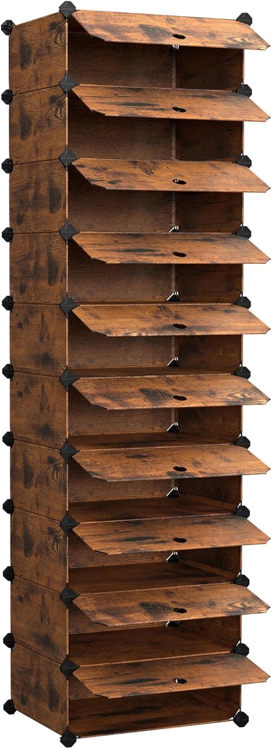 Songmics Armário Para Sapatos Prateleira Modular 10 Compartimentos