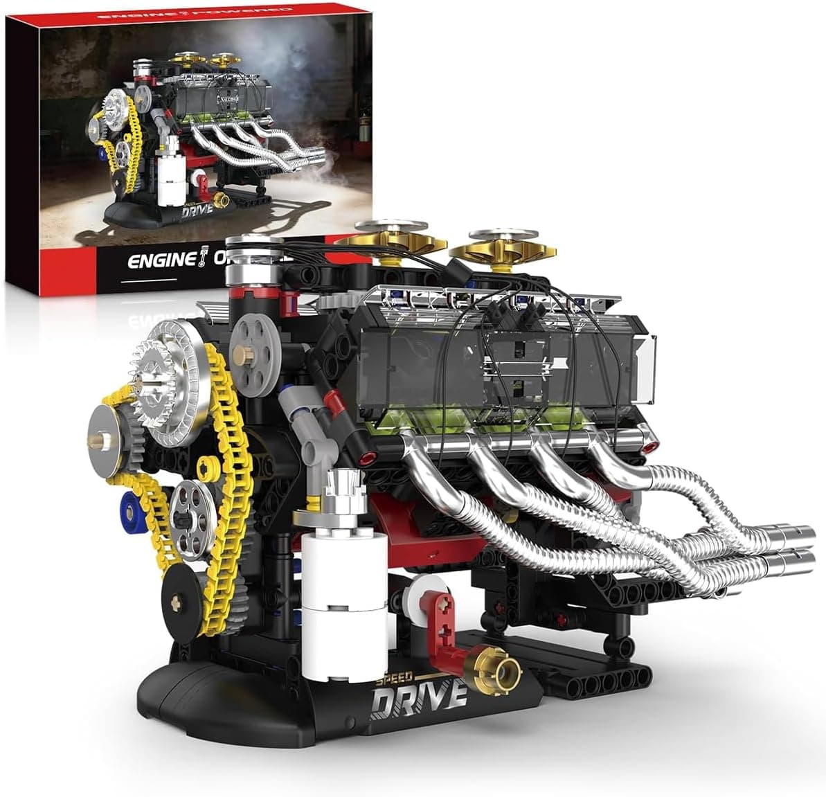 Blocos de Montar Construção de Motor V8 Modelo Brinquedos 695 Peças