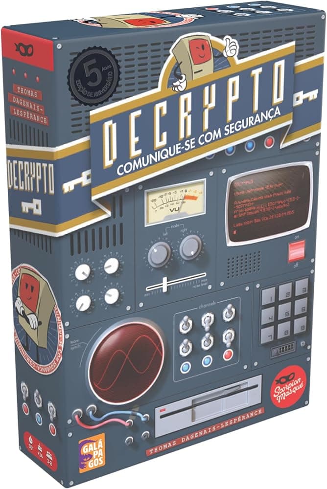 Galápagos, ​Decrypto (Edição de 5 Anos)​, Jogo de​Tabuleiro​​Competitivo​, ​3 a 8​ jogadores, ​30​ min