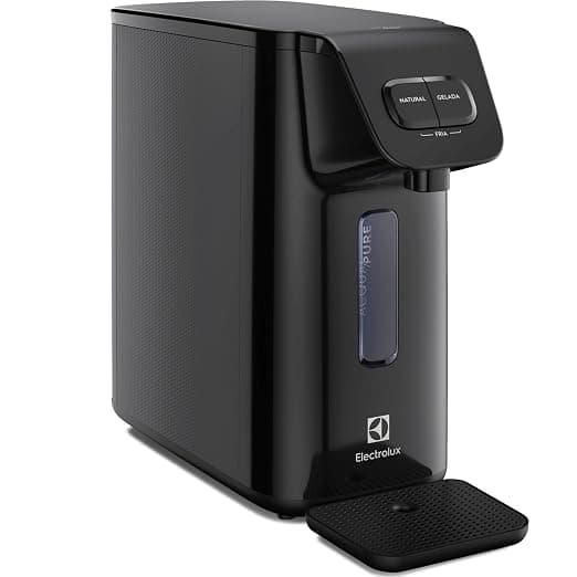 Electrolux Purificador de Água Gelada Fria e Natural Elétrico Compacto Eletronico placa Electrolux Filtro refil 6 meses ou 3000l Bivolt preto PE15P