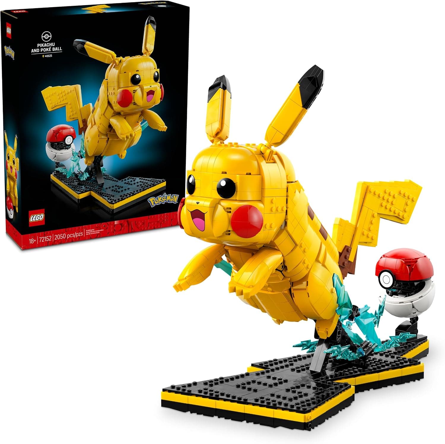 LEGO Pokémon Pikachu e Pokébola 72152 (2.050 Peças)