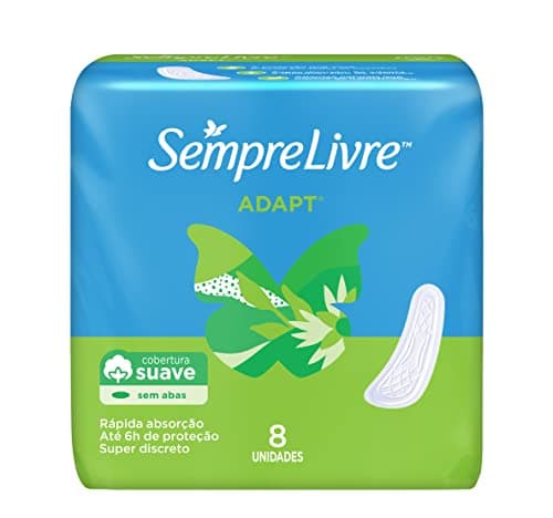 Absorvente sem Abas Sempre Livre Adapt, Cobertura Suave, 8 Unidades