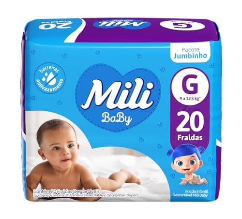 [Regional] Mili Fralda Baby Jumbinho G - 20 Unidades