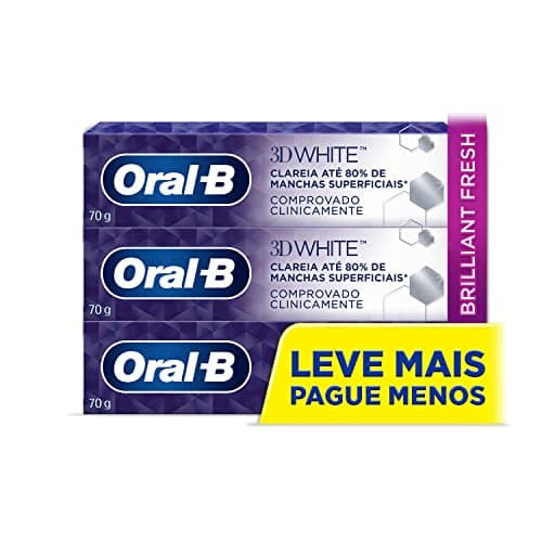 Oral-b Pasta De Dente 3d White Brilliant Fresh 70g 3 Unidades