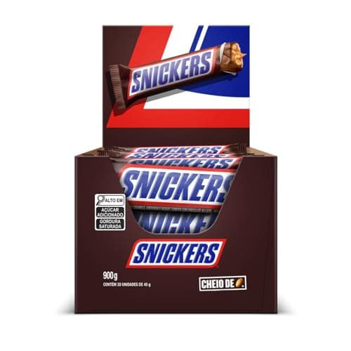 [Regional] Chocolate Snickers Original - Display Com 20 Unidades De 45g